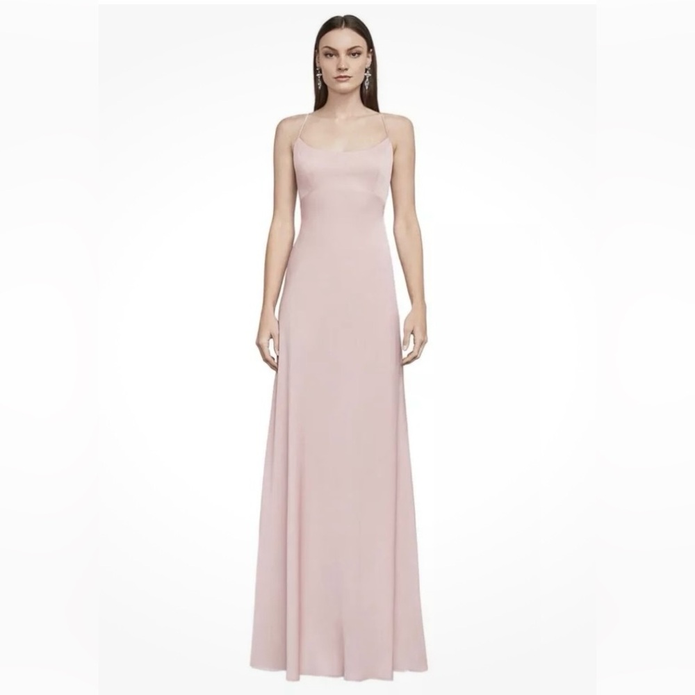 BCBGMaxAzria Blush Pink Spaghetti Strap Maxi Dress